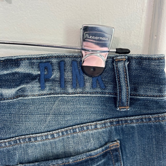 Victoria's Secret Pink Denim Cheeky Leopard Cut-off Shorts Distressed Cheetah - Picture 5 of 10